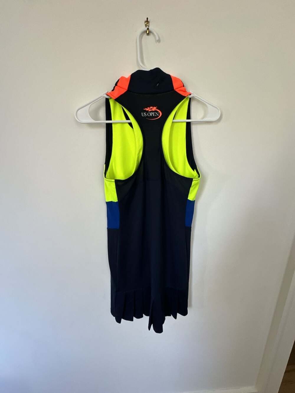 Polo Sport Women's US Open Pleated Neon Tennis Athletic Dress